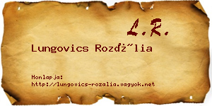 Lungovics Rozália névjegykártya
